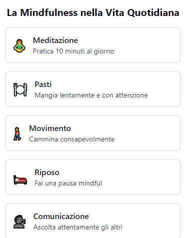 Mindfulness nella vita quotidiana
