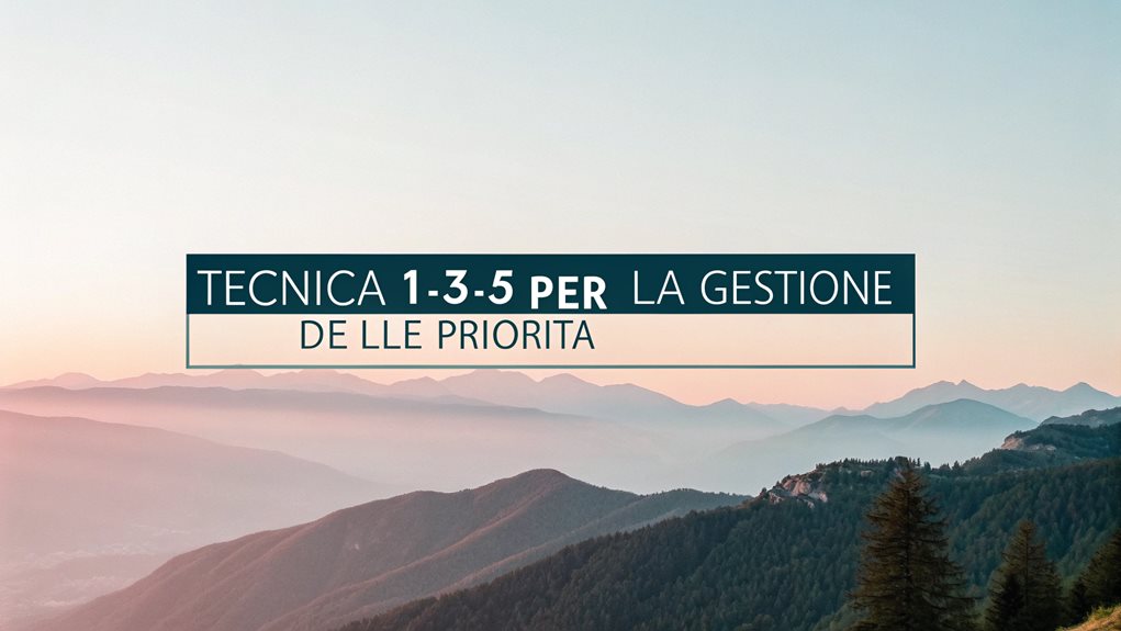 La tecnica 1-3-5 per la gestione delle priorità